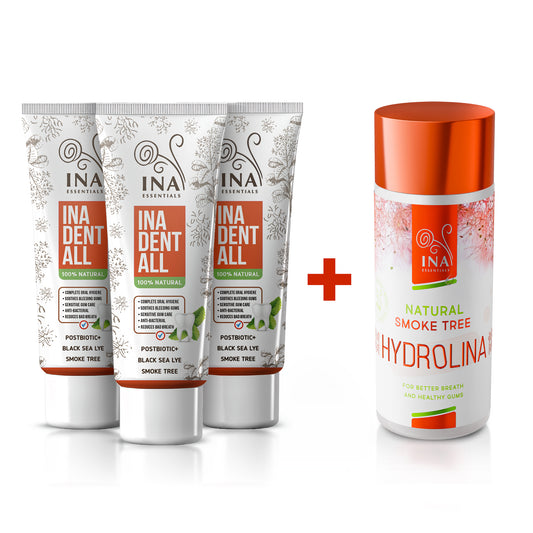 Kupite 3 Ina Dent-All zobni pasti, prejmite 1 ustno vodico Divjega Ruja brezplačno!