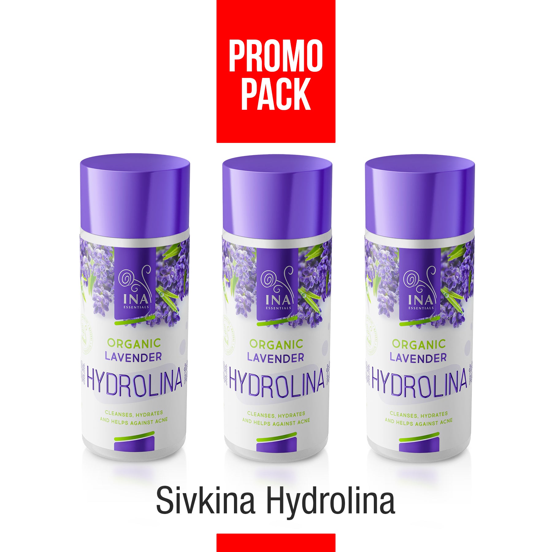 3x Eko Sivkina vodica - Hydrolina za Akne - Hidrolat Sivke