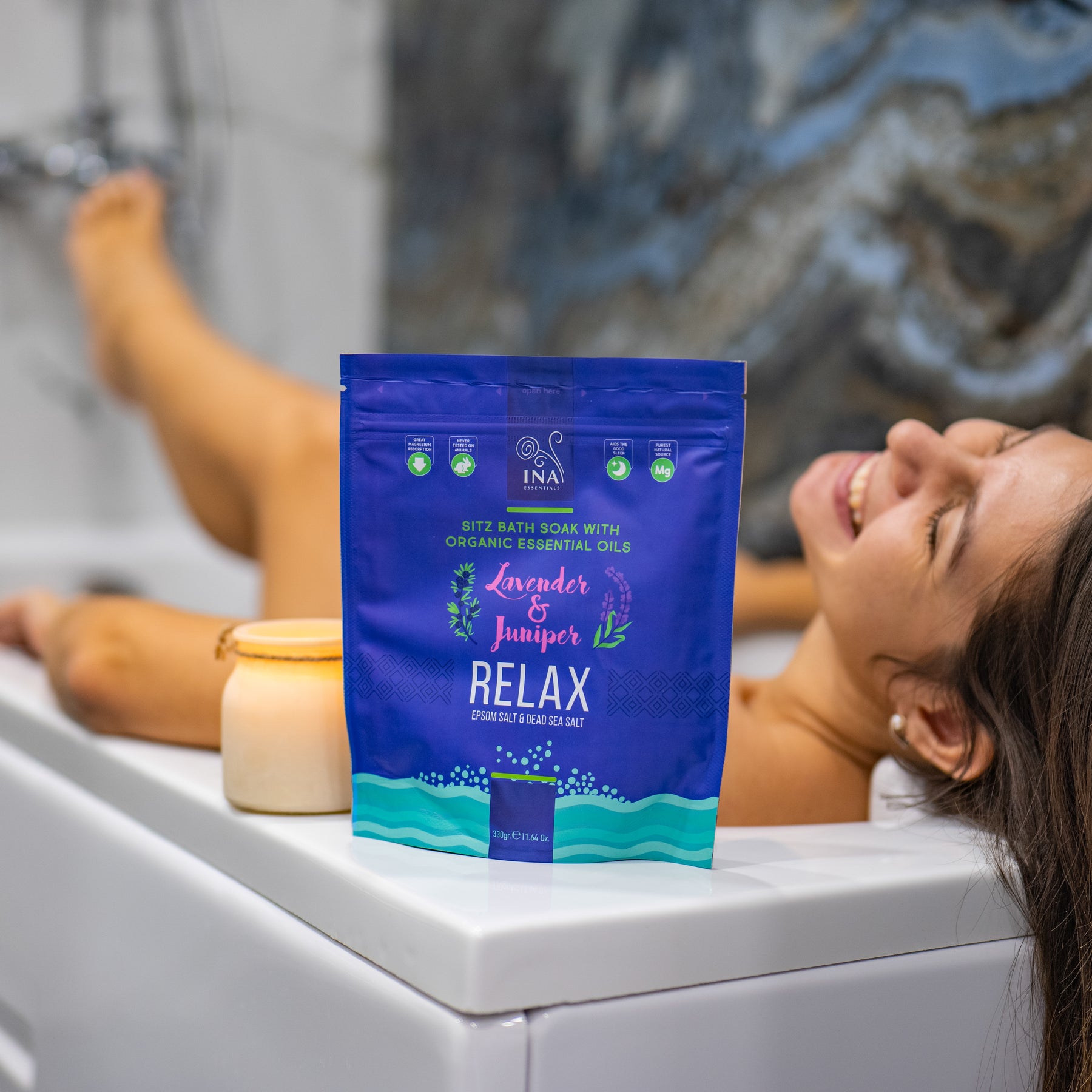 Relax – kopalna sol s sivko in brinom za sprostitev in zmanjšanje stresa