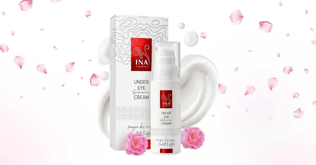 Krema za predel okoli oči Rose Eye Lift s škatlico in rožnatimi lističi