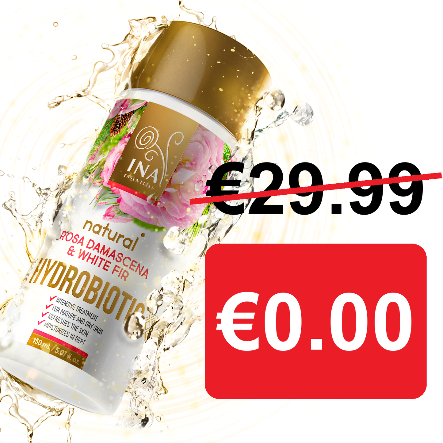 + Darilo Hydrobiotic - Vrtnica, Bela Jelka in Limonina lupina - intenzivna Anti-Age nega