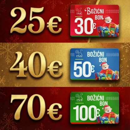 Kupite Božični darilni bon v vrednosti 100€, plačajte 70€ - Digitalni Bon