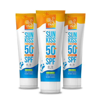 Družinski paket za zaščito pred soncem - 2+1 Naravna sončna krema za obraz in telo SPF 50+ z ekološko belo jelko